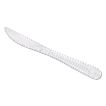 GEN Wrapped Cutlery, 6.25" Knife, Mediumweight, Polypropylene, White, 1,000-carton freeshipping - TVN Wholesale